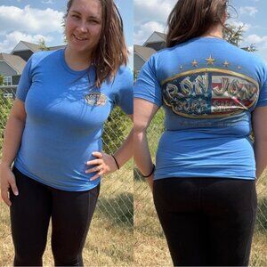 Ron Jon Surf Shop | Patriotic Short Sleeve Graphic Logo Tee Shirt | Size Small